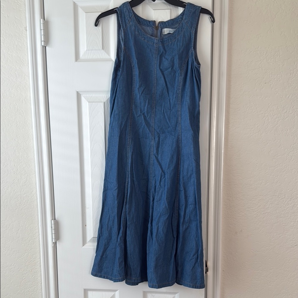Sleeveless Blue Denim Dress